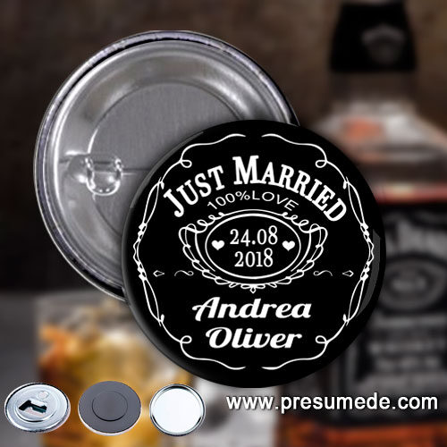 Chapas para boda Jack Daniel's