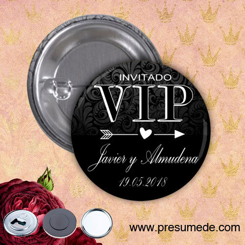 Chapas para boda invitado vip