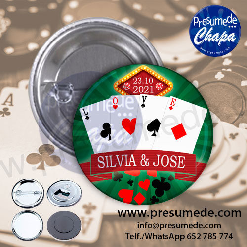 Chapas para boda poker