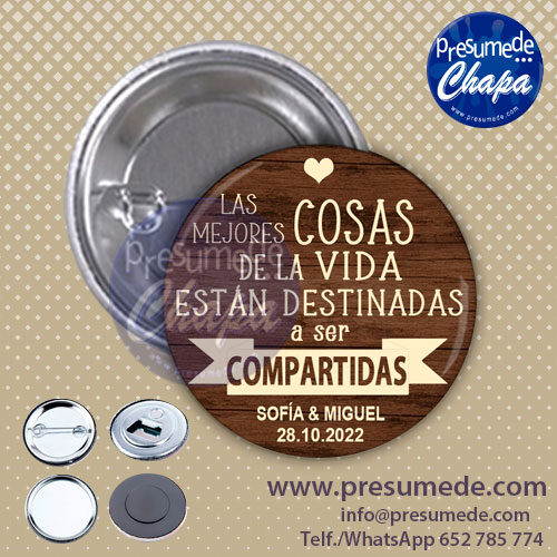 Chapas para boda las mejores cosas