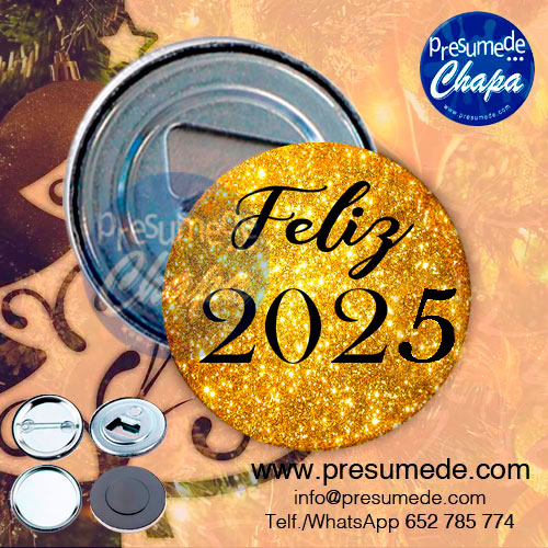 Chapas feliz año 2025