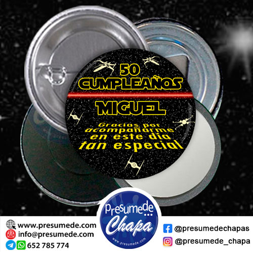 Chapas para cumpleaños star