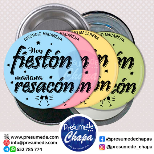 Chapas para fiesta de divorcio hoy fiestón mañana resacón