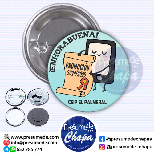 Chapas para graduación tablet diploma